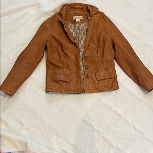 Lucky Brand Tan Leather Women's Jacket